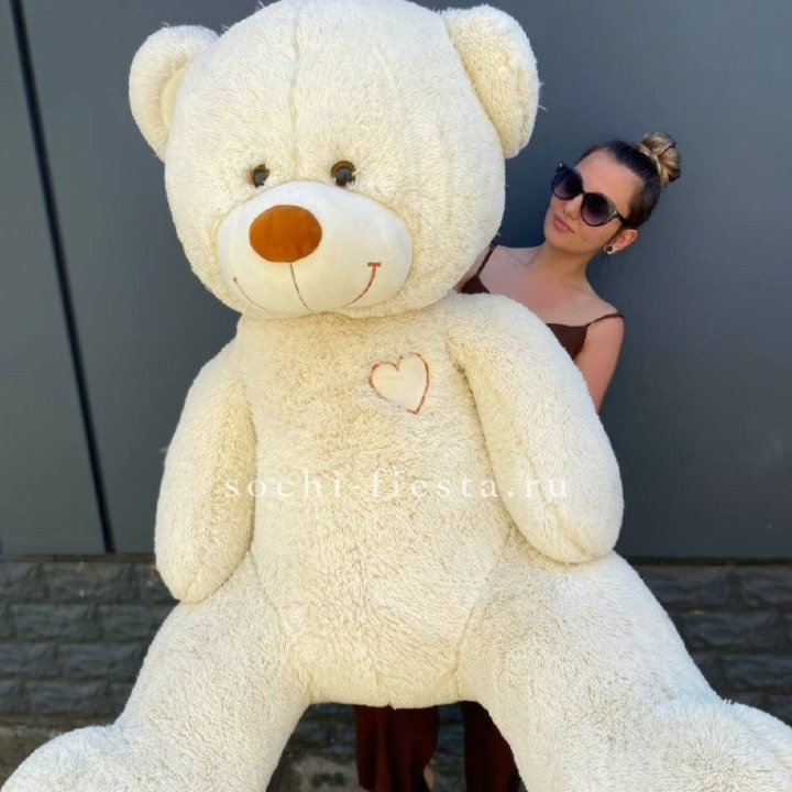 Белый плюшевый мишка большой в Калининграде