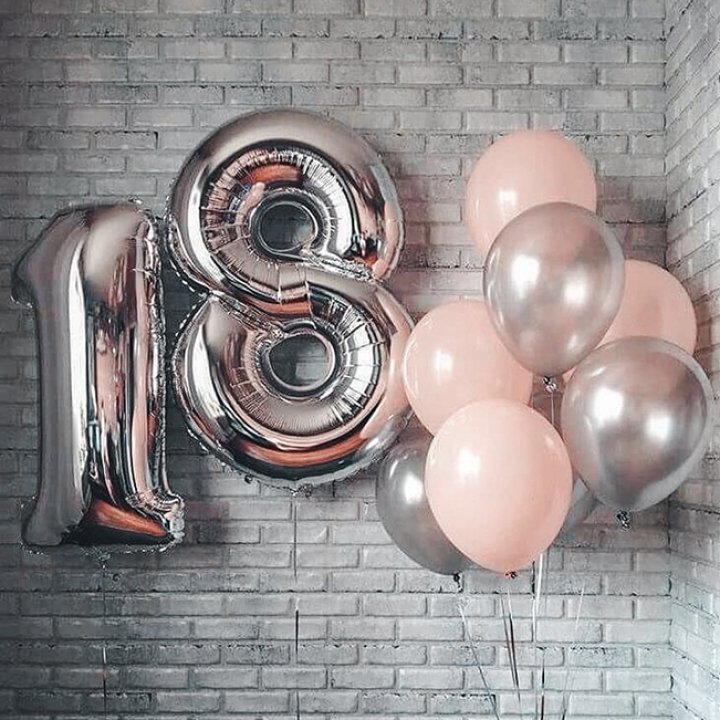 Фольгированный шар Серебряная Цифра в Калининграде