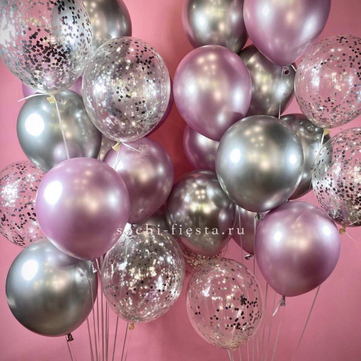 Фонтан шаров "Сильвер пинк" в Калининграде