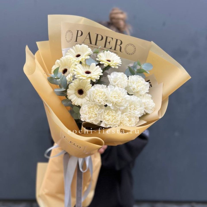  Букет с диантусами и герберами в Калининграде