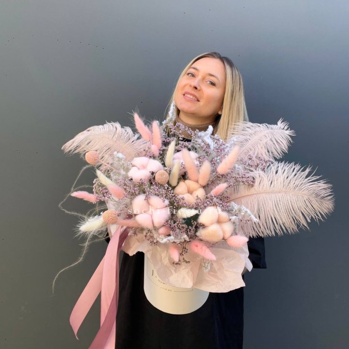 Авторский бокс с сухоцветами в Калининграде