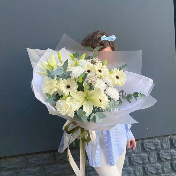 Букет с лилией и герберой в Калининграде