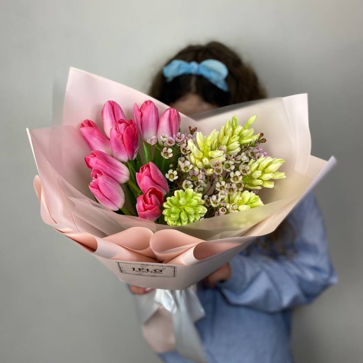  Дуо тюльпаны и гиацинты в Калининграде