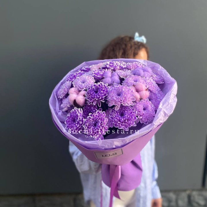 Хризантемы с хлопком в Калининграде