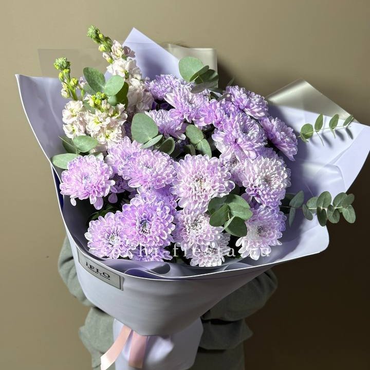 Дуо хризантема и маттиола в Калининграде