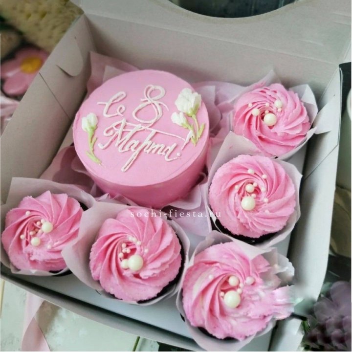 Капкейки и бенто-торт "8 марта!" в Калининграде