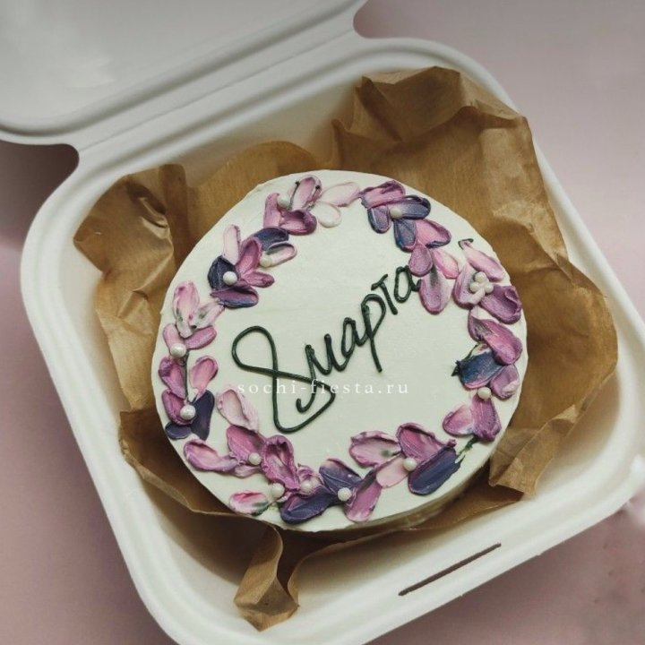 Бенто-торт "8 марта цветы"  в Калининграде