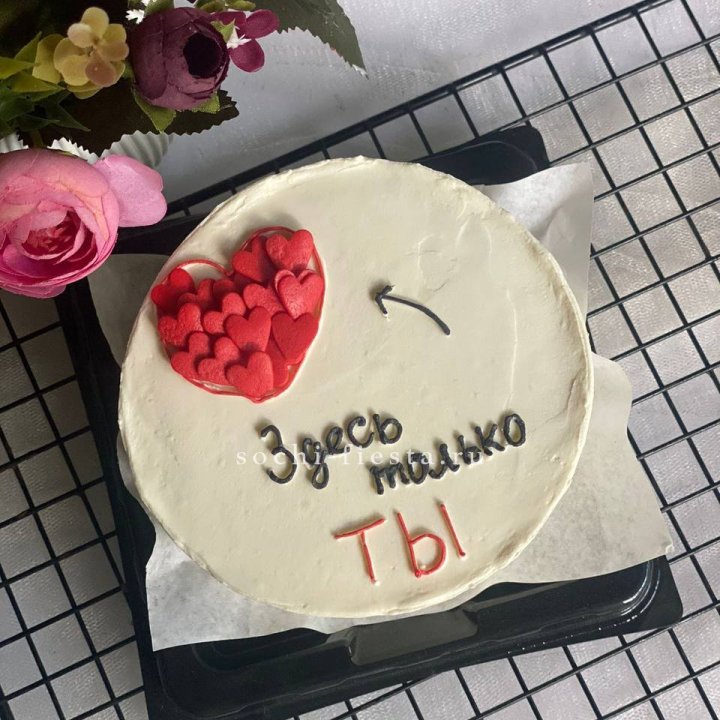 Бенто-торт "В моем сердце только ты"  в Калининграде