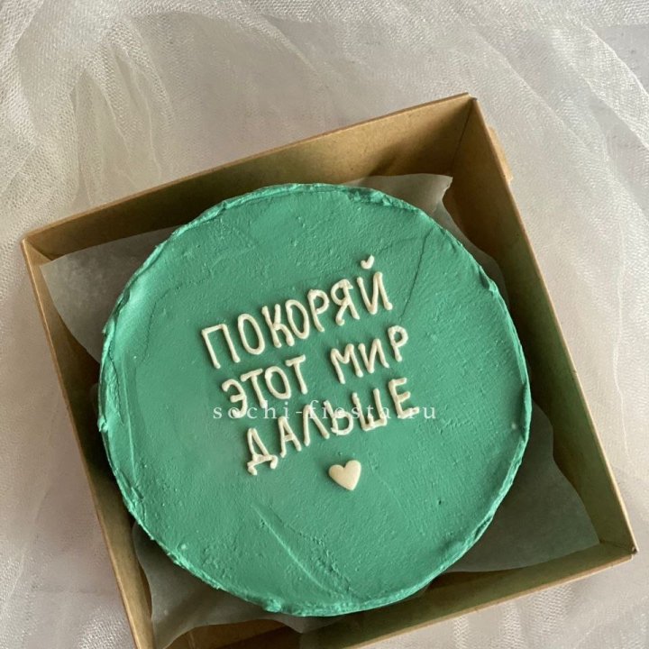 Бенто-торт "Покоряй этот мир" в Калининграде