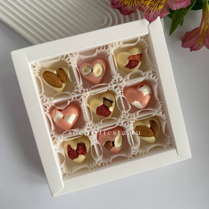 Набор конфет из бельгийского шоколада Сердца в Калининграде