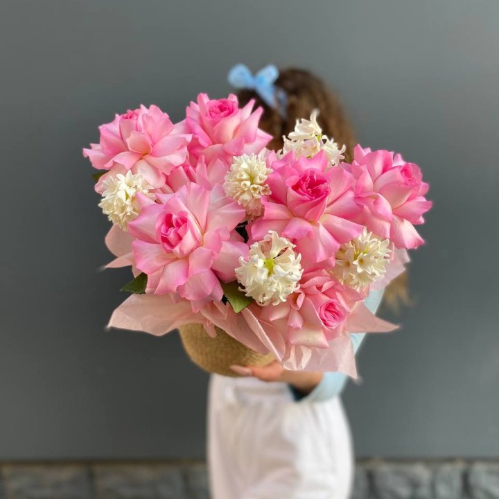 Дуо розы и гиацинты в Калининграде