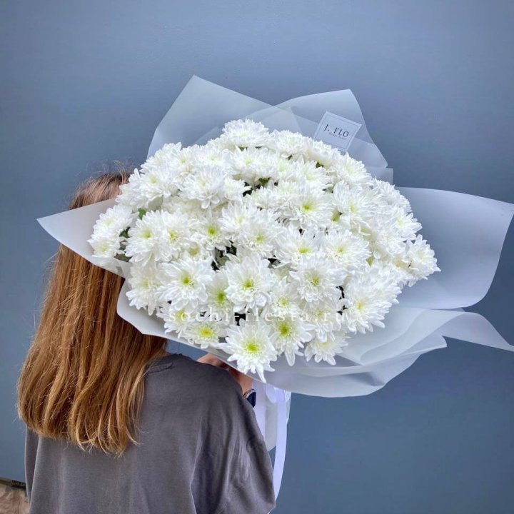 Букет хризантем "Белая снежинка" в Калининграде