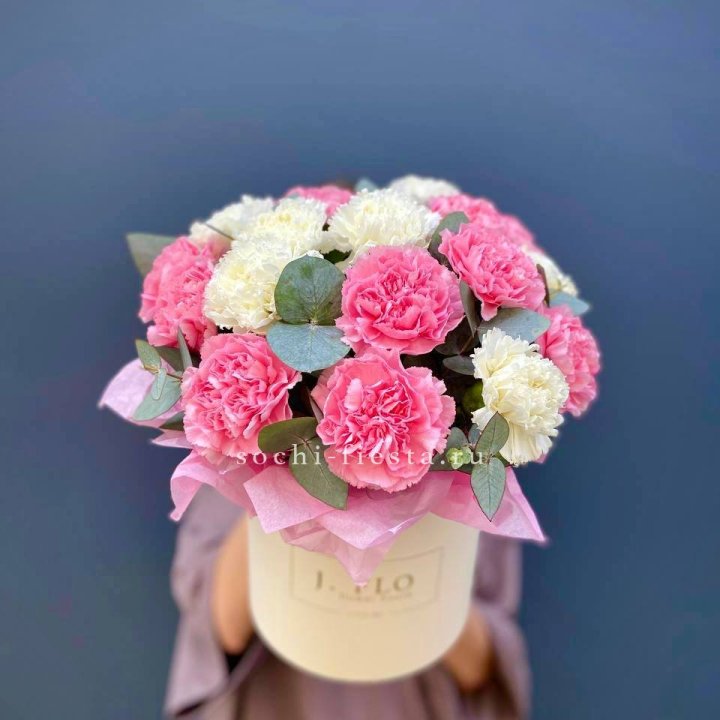 Диантусы в цилиндре в Калининграде