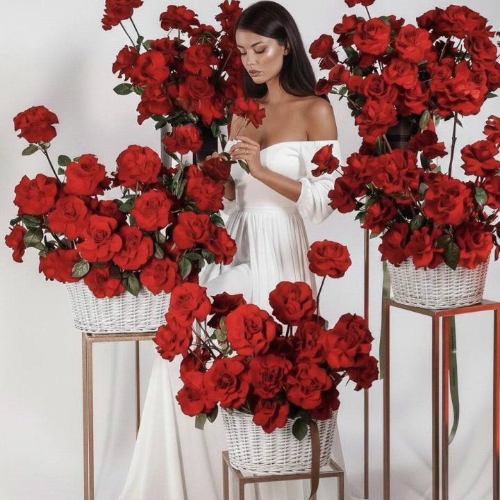 Сет из красных французских роз в Калининграде