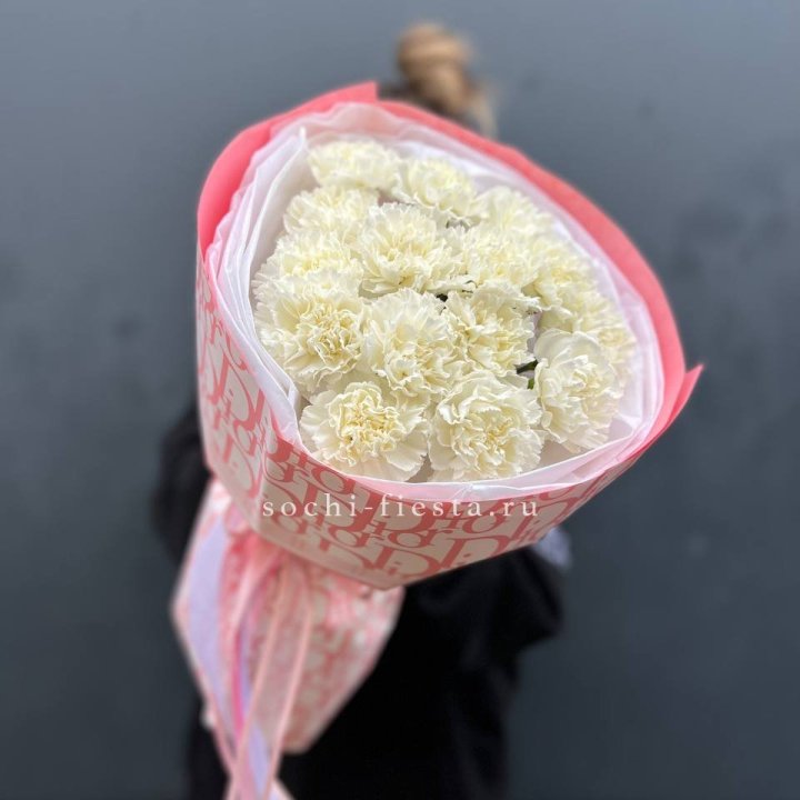 Белые диантусы №2 в Калининграде