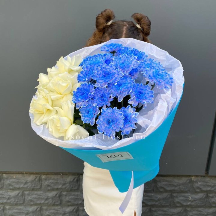 Дуо букет розы и хризантема в Калининграде