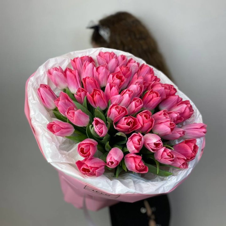 51 розовый тюльпан "Рози" в Калининграде