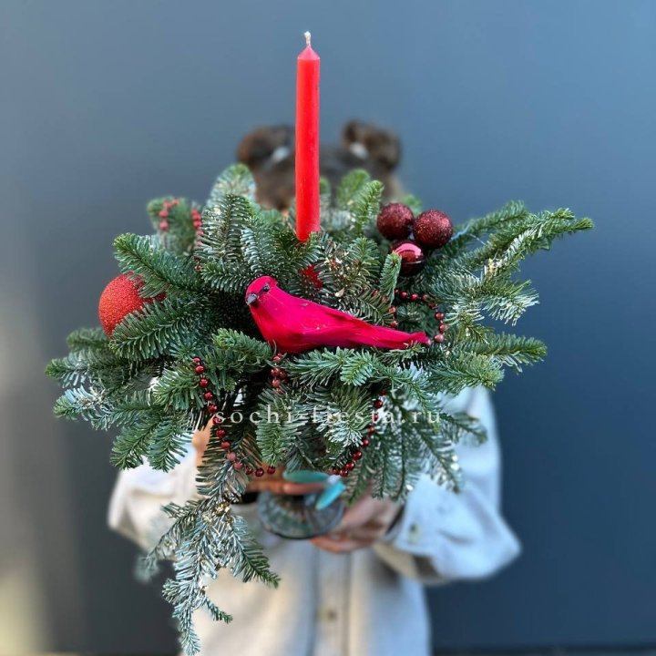 Новогодняя композиция в бокале в Калининграде