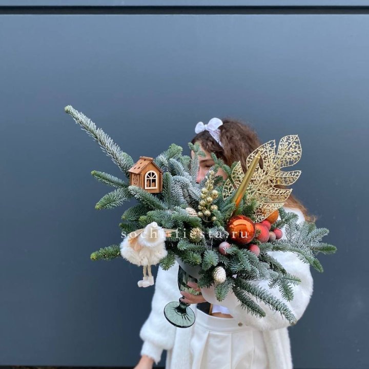 Композиция в бокале огненная  в Калининграде