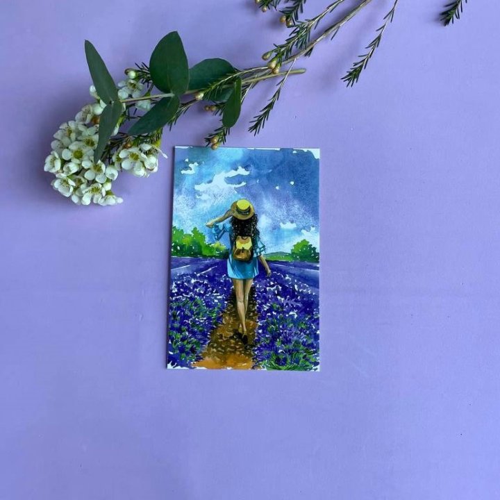 Открытка к букету "Цветочная дорога" в Калининграде