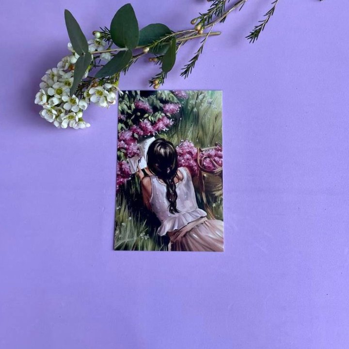 Открытка к букету "Среди пионов" в Калининграде