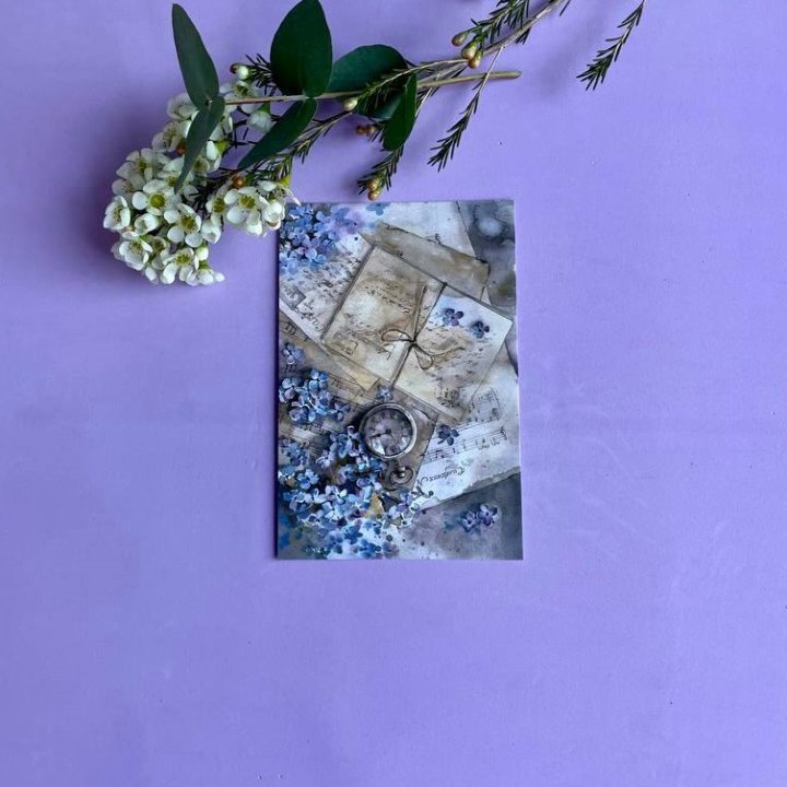 Открытка к букету "Время" в Калининграде