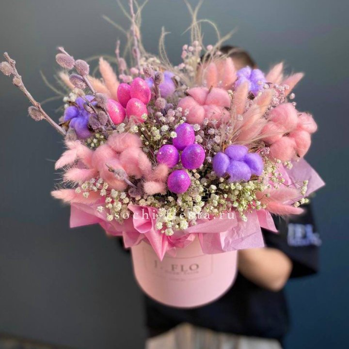 Сухоцветы в коробке  в Калининграде