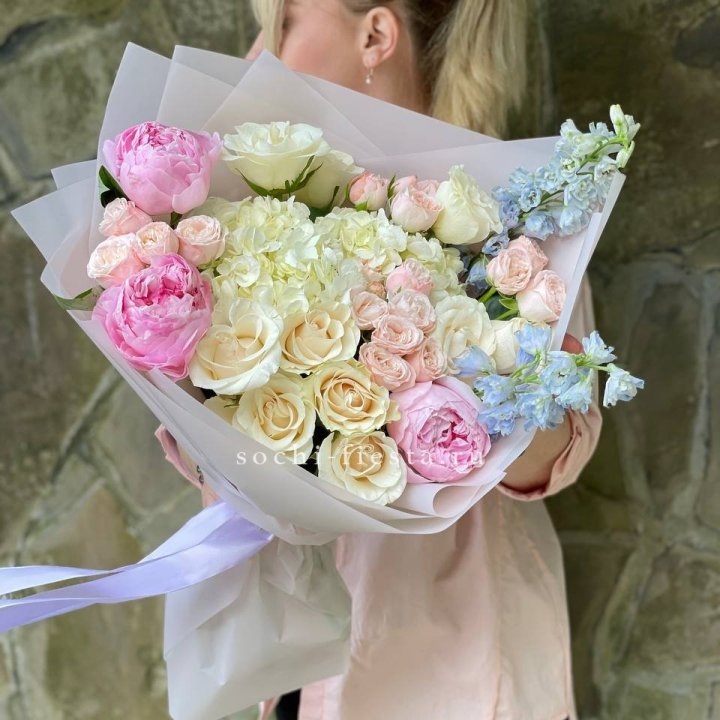 Букет с пионами "Богема" в Калининграде