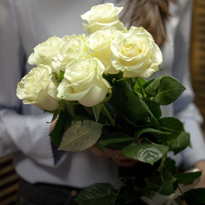 7 белых роз в Калининграде