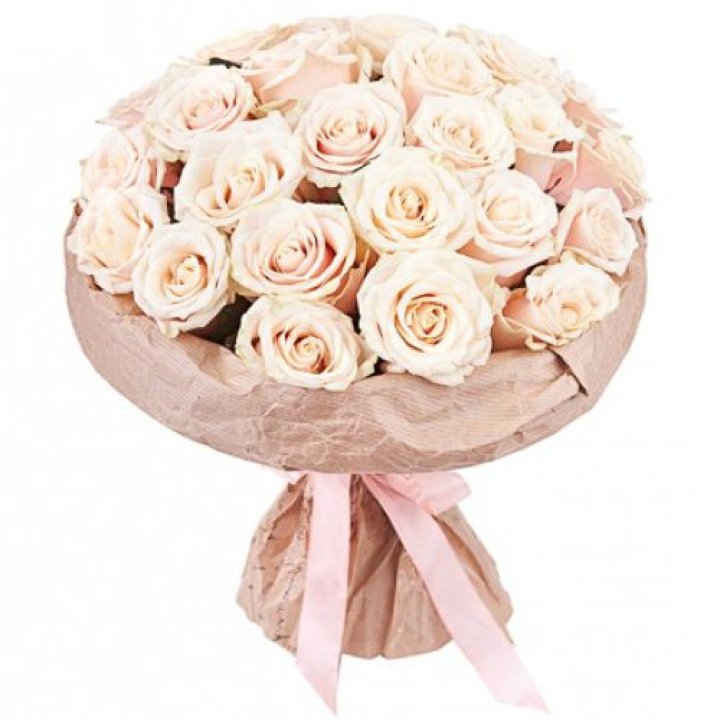 25 кремовых роз "Craft" в Калининграде