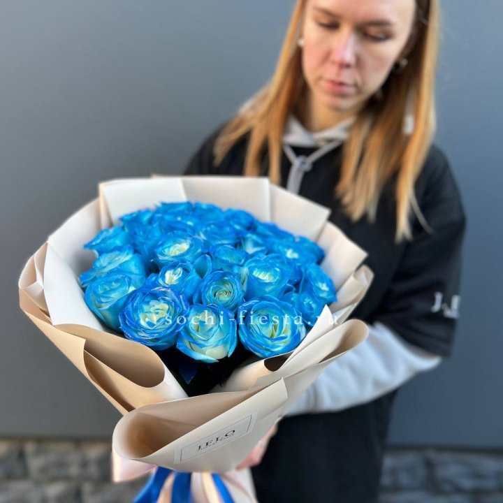 Букет синих роз блю логан в Калининграде