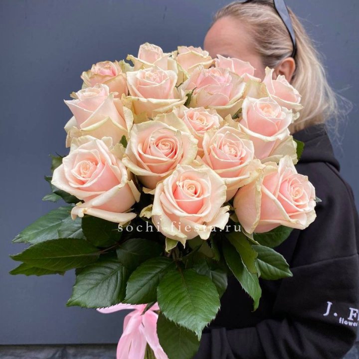 15  кремовых высоких роз в Калининграде