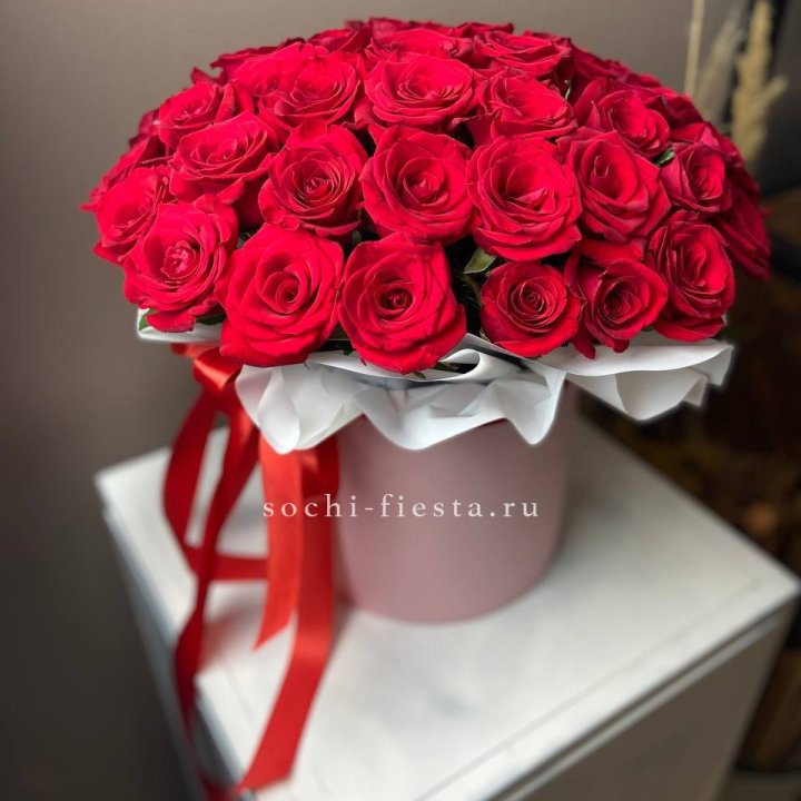Красные розы 51шт  в коробке в Калининграде
