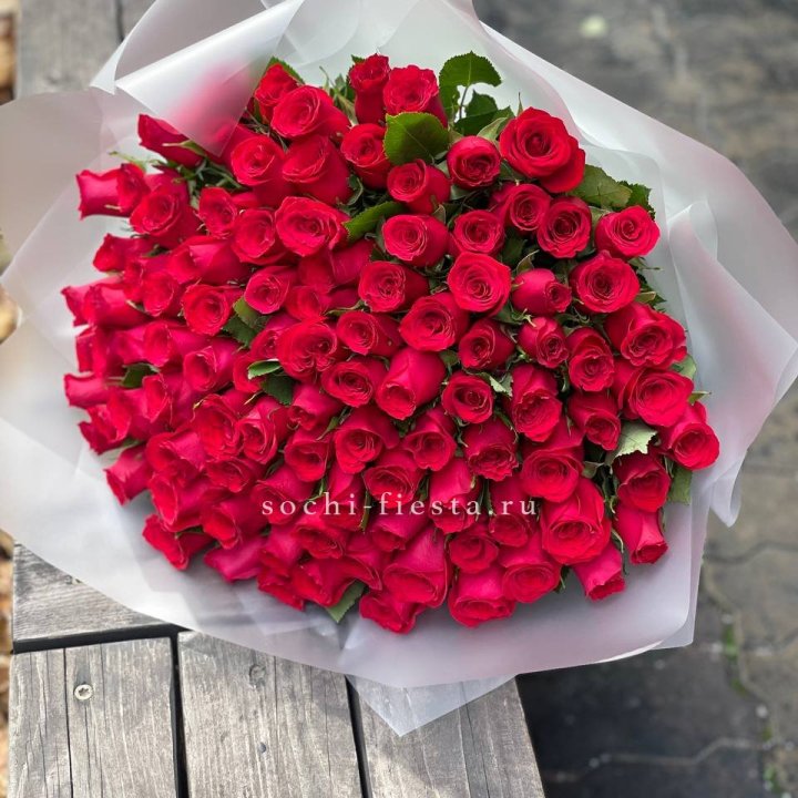 101 красная роза Лолита в Калининграде