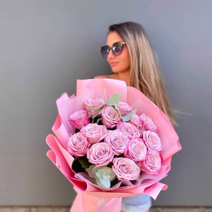 Букет розовых роз 2 в Калининграде