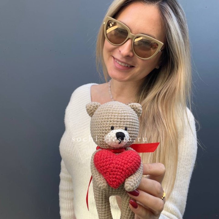 Мишка с сердцем ручной работы в Калининграде