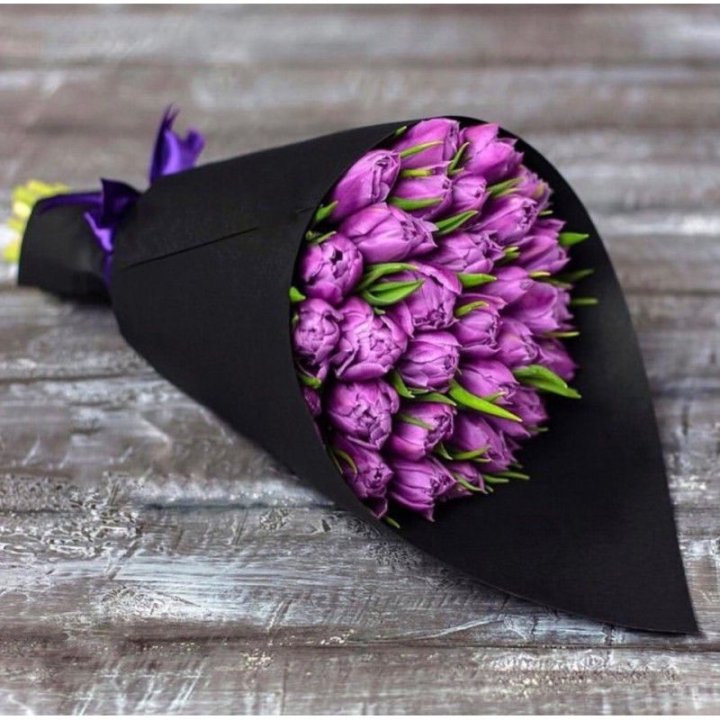 Пионовидные тюльпаны блэк в Калининграде